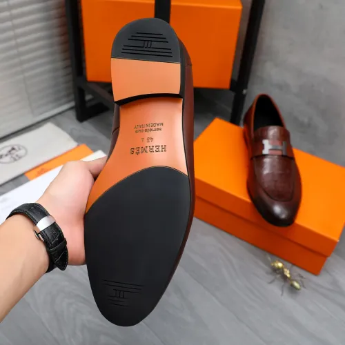 Replica Hermes Leather Shoes For Men #1455015 $96.00 USD for Wholesale