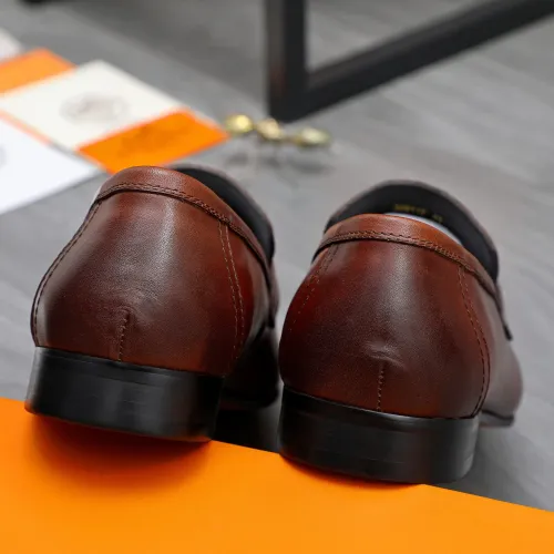 Replica Hermes Leather Shoes For Men #1455015 $96.00 USD for Wholesale