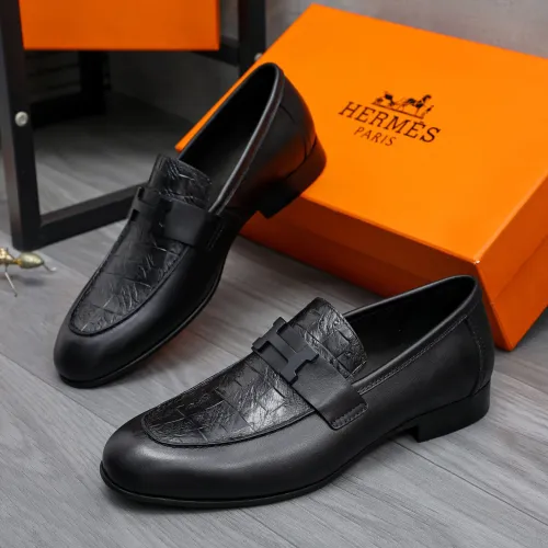 Wholesale Hermes Leather Shoes For Men #1455016 $96.00 USD, Wholesale Quality Replica Hermes Leather Shoes
