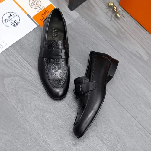 Replica Hermes Leather Shoes For Men #1455016 $96.00 USD for Wholesale