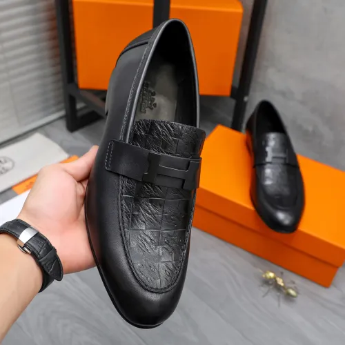 Replica Hermes Leather Shoes For Men #1455016 $96.00 USD for Wholesale