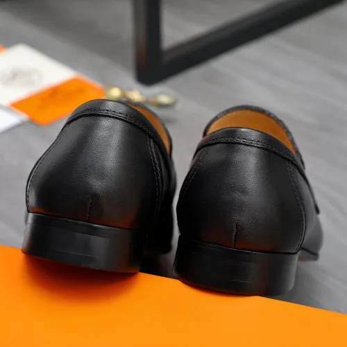 Replica Hermes Leather Shoes For Men #1455016 $96.00 USD for Wholesale