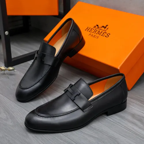 Wholesale Hermes Leather Shoes For Men #1455017 $96.00 USD, Wholesale Quality Replica Hermes Leather Shoes