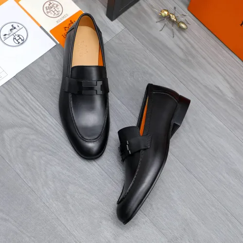 Replica Hermes Leather Shoes For Men #1455017 $96.00 USD for Wholesale