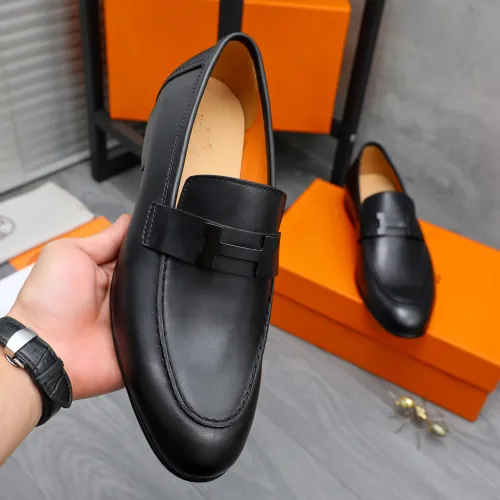 Replica Hermes Leather Shoes For Men #1455017 $96.00 USD for Wholesale