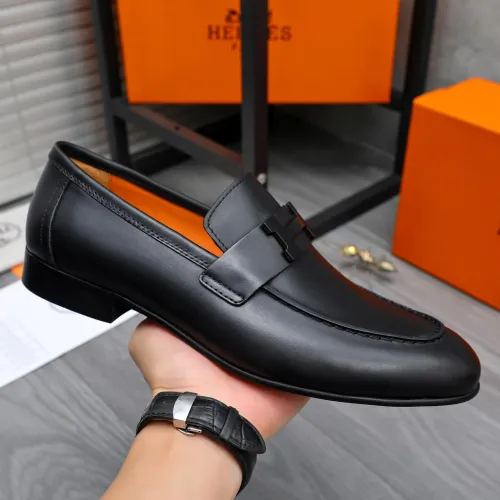 Replica Hermes Leather Shoes For Men #1455017 $96.00 USD for Wholesale