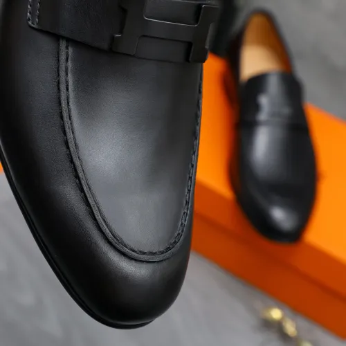 Replica Hermes Leather Shoes For Men #1455017 $96.00 USD for Wholesale