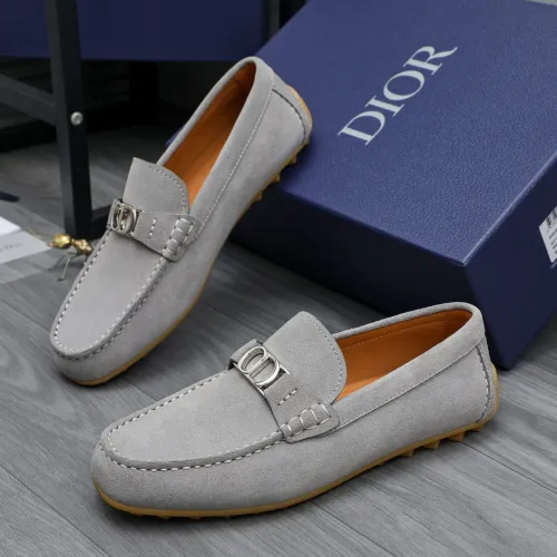 Wholesale Christian Dior Leather Shoes For Men #1455018 $98.00 USD, Wholesale Quality Replica Christian Dior Leather Shoes