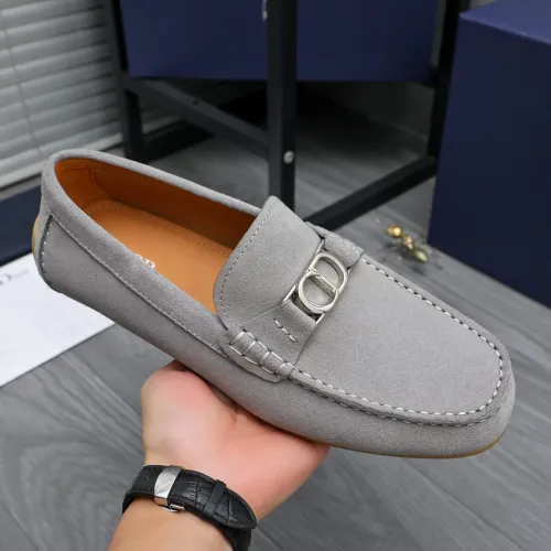 Replica Christian Dior Leather Shoes For Men #1455018 $98.00 USD for Wholesale