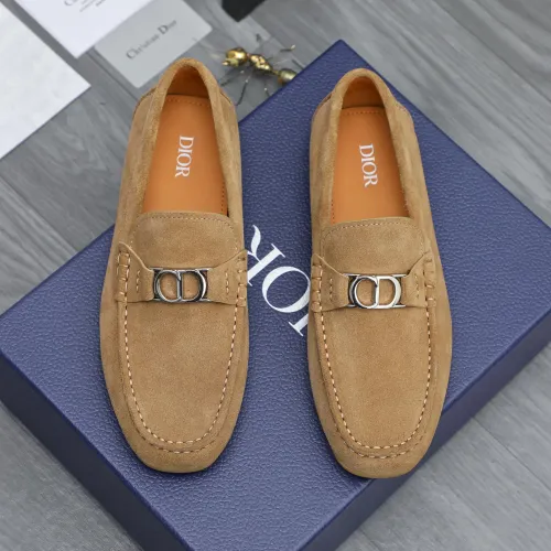 Replica Christian Dior Leather Shoes For Men #1455019 $98.00 USD for Wholesale