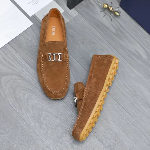 Replica Christian Dior Leather Shoes For Men #1455020 $98.00 USD for Wholesale