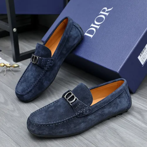Wholesale Christian Dior Leather Shoes For Men #1455021 $98.00 USD, Wholesale Quality Replica Christian Dior Leather Shoes