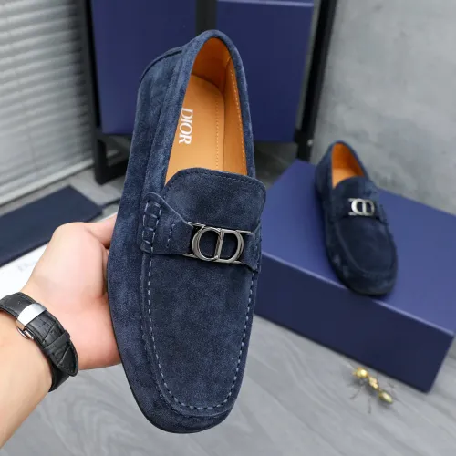 Replica Christian Dior Leather Shoes For Men #1455021 $98.00 USD for Wholesale