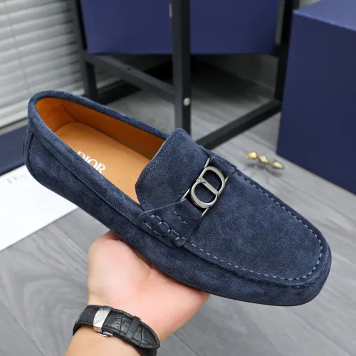 Replica Christian Dior Leather Shoes For Men #1455021 $98.00 USD for Wholesale