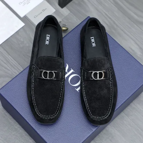 Replica Christian Dior Leather Shoes For Men #1455022 $98.00 USD for Wholesale