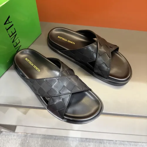 Replica Bottega Veneta BV Slippers For Men #1455193 $56.00 USD for Wholesale