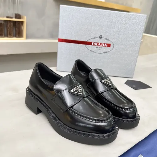 Replica Prada Leather Shoes For Men #1455234 $98.00 USD for Wholesale