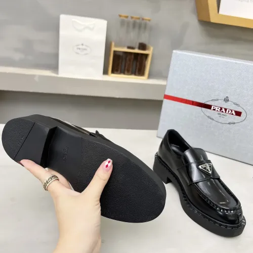 Replica Prada Leather Shoes For Women #1455235 $98.00 USD for Wholesale
