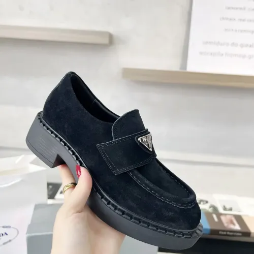 Replica Prada Leather Shoes For Women #1455237 $98.00 USD for Wholesale