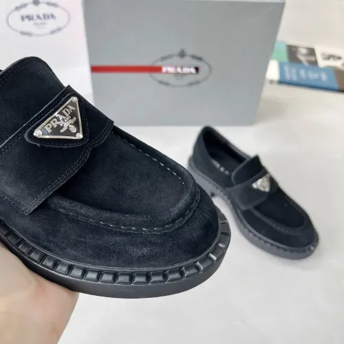 Replica Prada Leather Shoes For Women #1455237 $98.00 USD for Wholesale