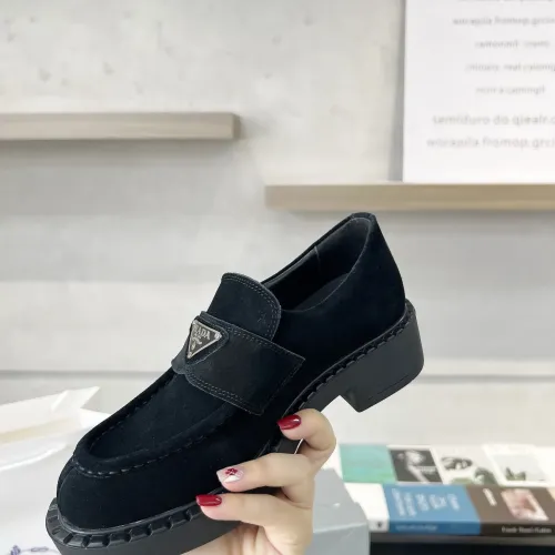 Replica Prada Leather Shoes For Women #1455237 $98.00 USD for Wholesale
