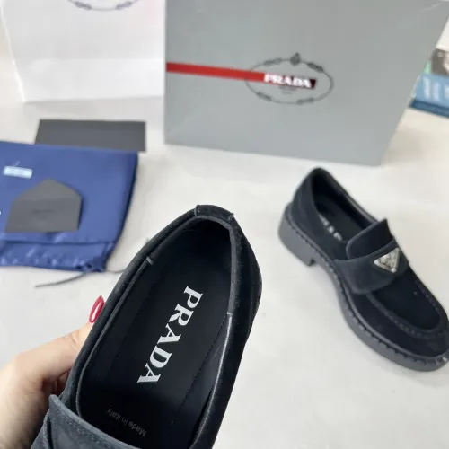 Replica Prada Leather Shoes For Women #1455237 $98.00 USD for Wholesale