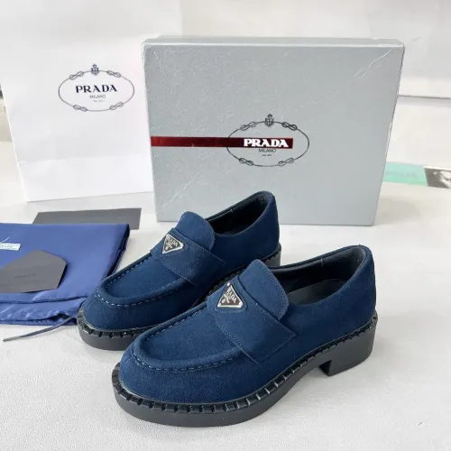 Wholesale Prada Leather Shoes For Men #1455238 $98.00 USD, Wholesale Quality Replica Prada Leather Shoes
