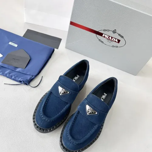 Replica Prada Leather Shoes For Men #1455238 $98.00 USD for Wholesale