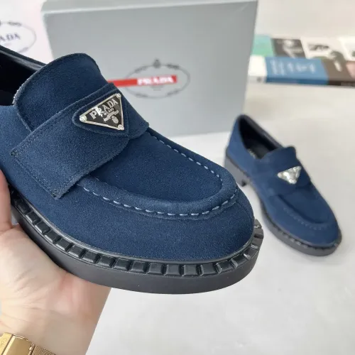 Replica Prada Leather Shoes For Men #1455238 $98.00 USD for Wholesale