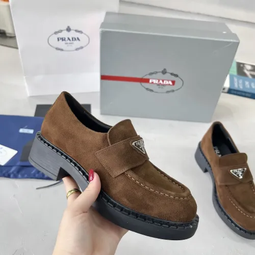 Replica Prada Leather Shoes For Women #1455241 $98.00 USD for Wholesale