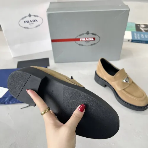 Replica Prada Leather Shoes For Women #1455243 $98.00 USD for Wholesale