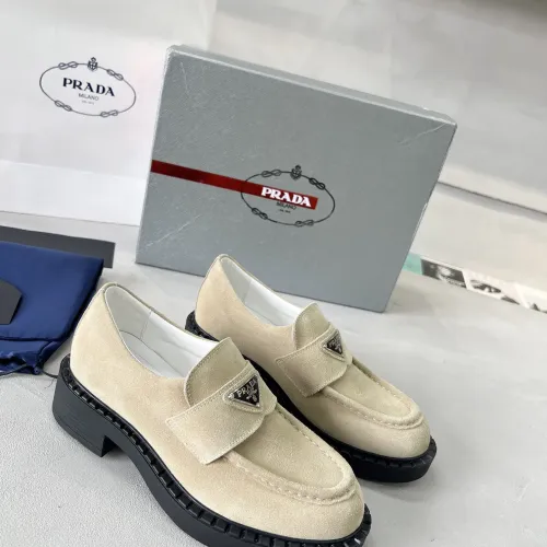 Replica Prada Leather Shoes For Men #1455244 $98.00 USD for Wholesale