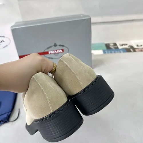 Replica Prada Leather Shoes For Women #1455245 $98.00 USD for Wholesale