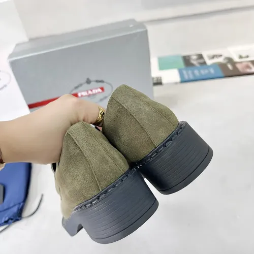 Replica Prada Leather Shoes For Women #1455247 $98.00 USD for Wholesale