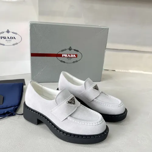Replica Prada Leather Shoes For Men #1455248 $98.00 USD for Wholesale