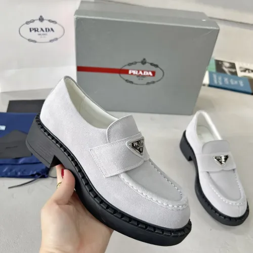 Replica Prada Leather Shoes For Men #1455248 $98.00 USD for Wholesale