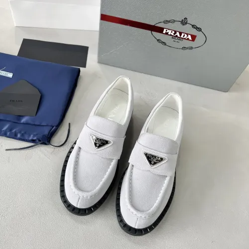 Replica Prada Leather Shoes For Women #1455249 $98.00 USD for Wholesale