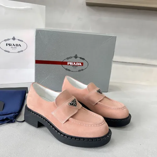 Replica Prada Leather Shoes For Women #1455250 $98.00 USD for Wholesale