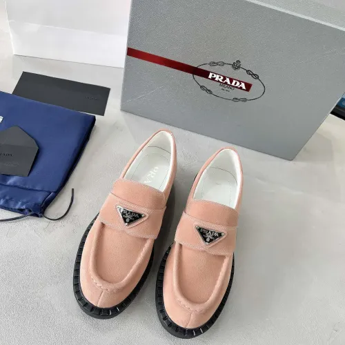 Replica Prada Leather Shoes For Women #1455250 $98.00 USD for Wholesale