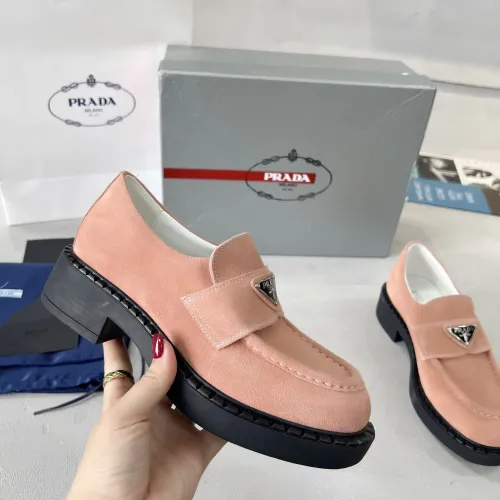 Replica Prada Leather Shoes For Women #1455250 $98.00 USD for Wholesale