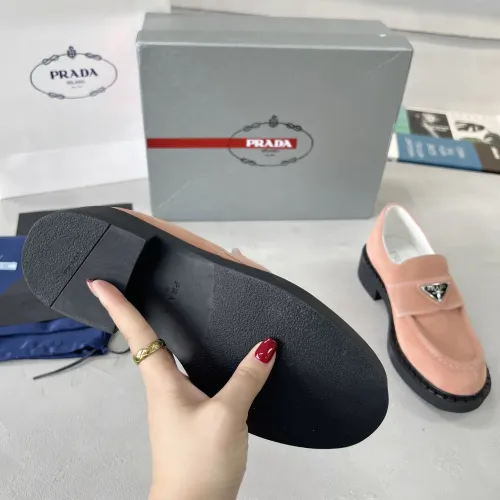 Replica Prada Leather Shoes For Women #1455250 $98.00 USD for Wholesale
