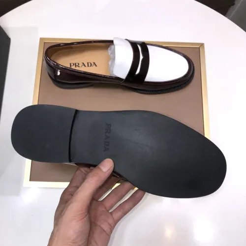 Replica Prada Leather Shoes For Men #1455284 $92.00 USD for Wholesale