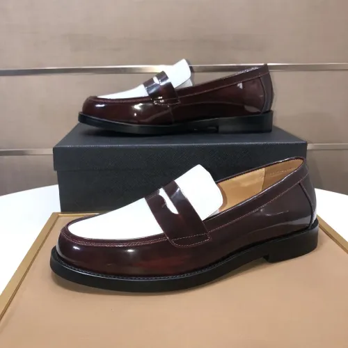 Replica Prada Leather Shoes For Men #1455284 $92.00 USD for Wholesale