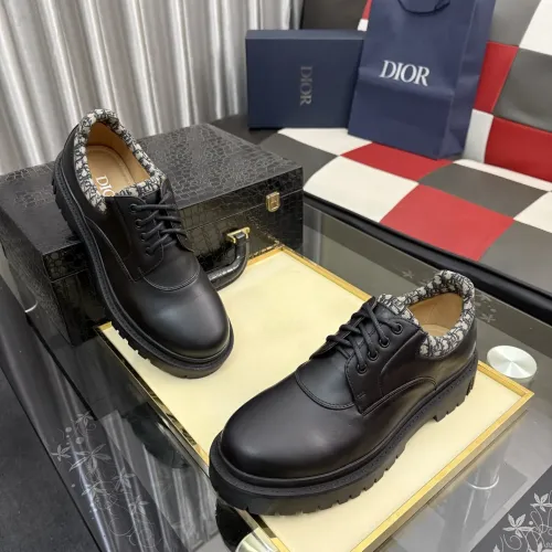 Replica Christian Dior Leather Shoes For Men #1455392 $102.00 USD for Wholesale