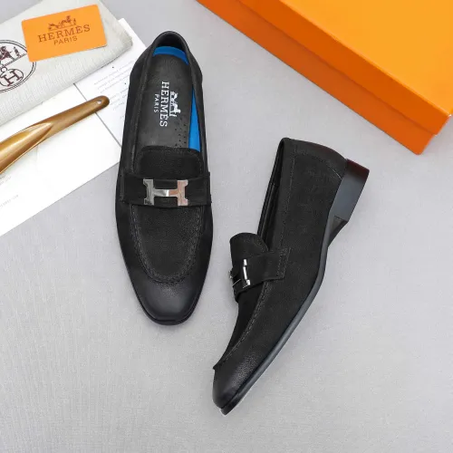 Replica Hermes Leather Shoes For Men #1455398 $92.00 USD for Wholesale