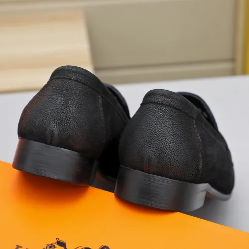 Replica Hermes Leather Shoes For Men #1455398 $92.00 USD for Wholesale
