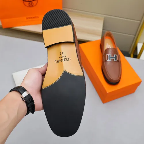 Replica Hermes Leather Shoes For Men #1455399 $92.00 USD for Wholesale