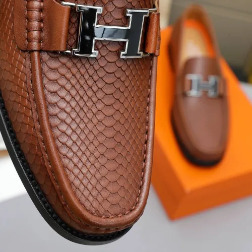 Replica Hermes Leather Shoes For Men #1455399 $92.00 USD for Wholesale