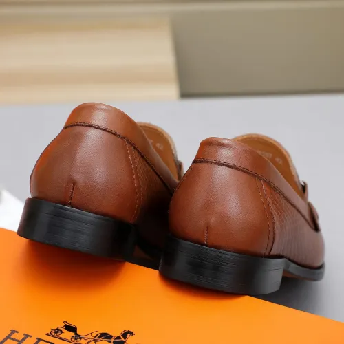 Replica Hermes Leather Shoes For Men #1455399 $92.00 USD for Wholesale
