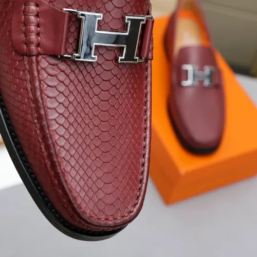 Replica Hermes Leather Shoes For Men #1455400 $92.00 USD for Wholesale